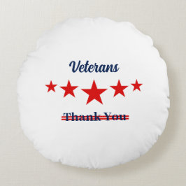 Happy Veterans Day Rundes Kissen