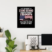 Happy Veterans Day Support hinter unseren Truppen Poster (Heimbüro)
