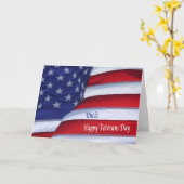 Happy Veterans Day Uncle with flag greeting card Karte (Gelbe Blume)