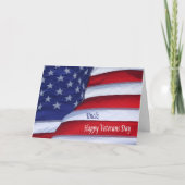 Happy Veterans Day Uncle with flag greeting card Karte (Vorderseite)