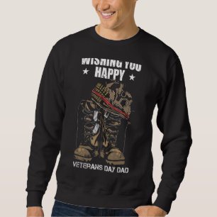 Happy Veterans Day Vater Patriotic Combat Boots Sweatshirt