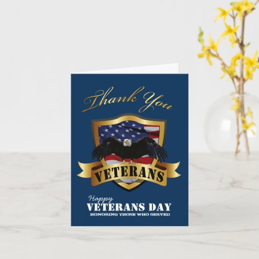 Happy Veterans Day Vielen Dank Ihnen Karten (Gelbe Blume)