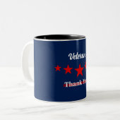 Happy Veterans Day Zweifarbige Tasse (Vorderseite Links)