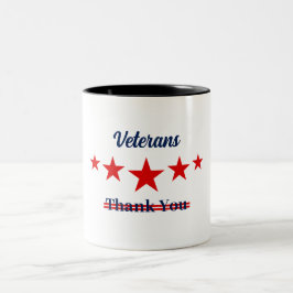 Happy Veterans Day Zweifarbige Tasse