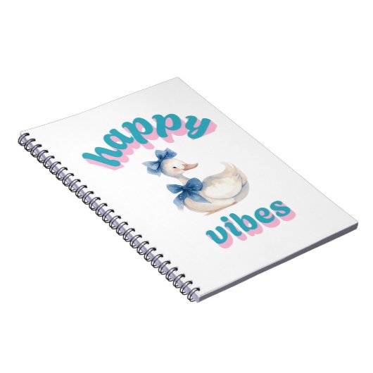 Happy Vibes Duck Notebook Notizblock (Rechte Seite)