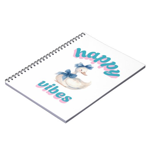 Happy Vibes Duck Notebook Notizblock (Linke Seite)