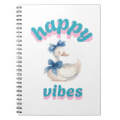 Happy Vibes Duck Notebook Notizblock (Vorderseite)