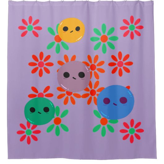 Happy Vibes Duschvorhang! Duschvorhang (Vorderseite)