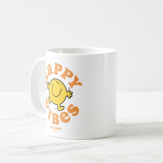 Happy Vibes Kaffeetasse (Vorderseite Links)