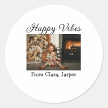 Happy vibes Kinderfamilie Weihnachts Foto Einladun