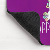 Happy Vibes Niedlich Lächeln Einhorn Mousepad (Ecke)