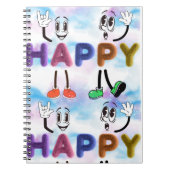 Happy Vibes Notizblock (Vorderseite)