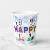 Happy Vibes Pappbecher (Rückseite)