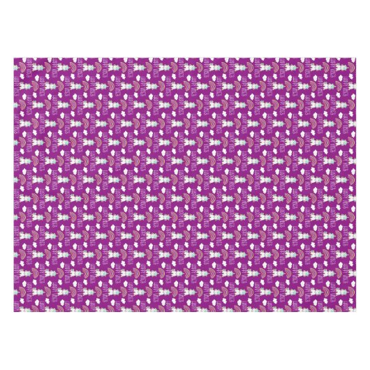 Happy Vibes Phantastisch Rainbow & Unicorn Tischdecke (Vorderseite (Horizontal))