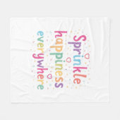 Happy Vibes Sprinkle Happiness Confetti Art Fleecedecke (Vorderseite (Horizontal))