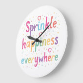 Happy Vibes Sprinkle Happiness Confetti Art Große Wanduhr (Winkel)