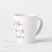 Happy Vibes Sprinkle Happiness Confetti Art Milchtasse (Rechte Ecke)