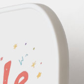 Happy Vibes Sprinkle Happiness Confetti Art Pickleball Schläger (Linke Seite)