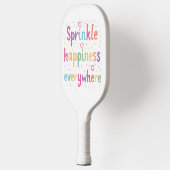 Happy Vibes Sprinkle Happiness Confetti Art Pickleball Schläger (Links)