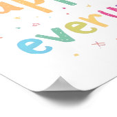 Happy Vibes Sprinkle Happiness Confetti Art Poster (Ecke)