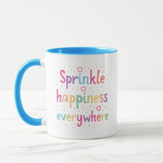 Happy Vibes Sprinkle Happiness Confetti Art Tasse (Links)