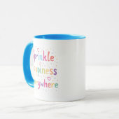 Happy Vibes Sprinkle Happiness Confetti Art Tasse (Vorderseite Links)