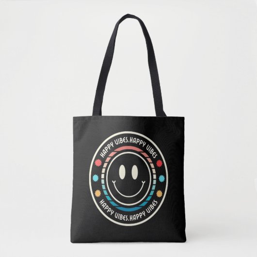 Happy Vibes Tasche (Vorderseite)