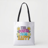 Happy Vibes Tote Bag Tasche (Vorderseite)