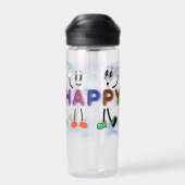 Happy Vibes Trinkflasche (Rückseite)