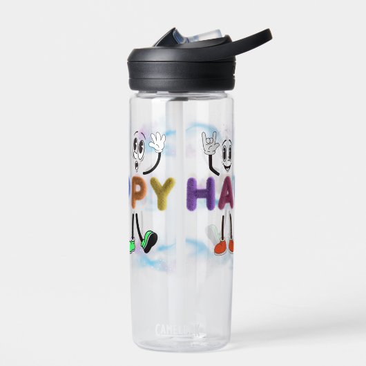 Happy Vibes Trinkflasche (Links)