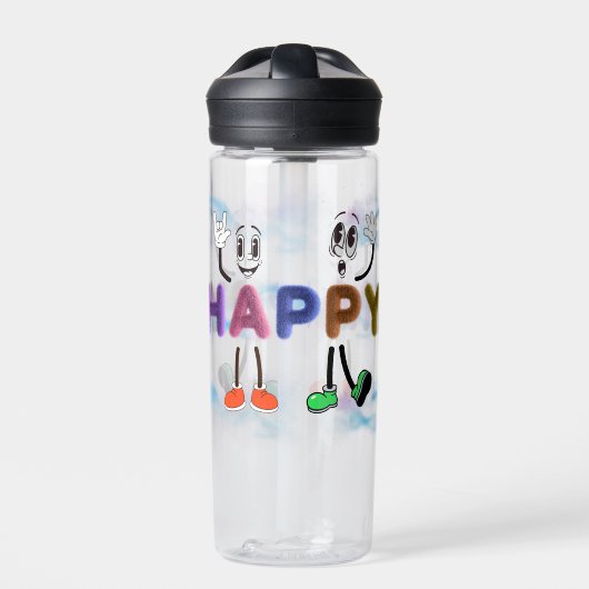Happy Vibes Trinkflasche (Vorderseite)