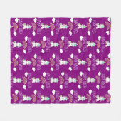 Happy Vibes Typografie Lächeln Einhornmuster Fleecedecke (Vorderseite (Horizontal))