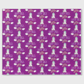 Happy Vibes Typografie Niedlich Lächeln Einhorn Geschenkpapier (Flach)