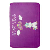 Happy Vibes Typografie Phantastisch Rainbow & Unic Badematte (Vorderseite Vertikal)