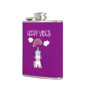 Happy Vibes Typografie Phantastisch Rainbow & Unic Flachmann (Links)