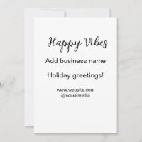 Happy vibes Weihnachtsfeiertage Grußgeschäft