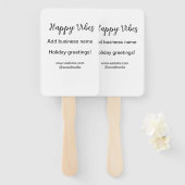 Happy vibes Weihnachtsfeiertage Grußgeschäft Fächer (Vorne und Hinten)