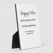 Happy vibes Weihnachtsfeiertage Grußgeschäft Fotoplatte (Seite)