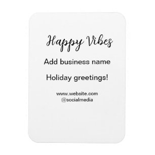 Happy vibes Weihnachtsfeiertage Grußgeschäft Magnet