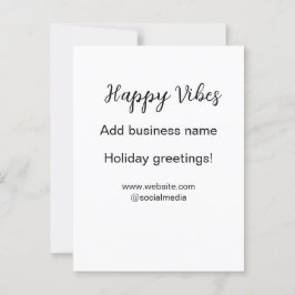 Happy vibes Weihnachtsfeiertage Grußgeschäft Postkarte