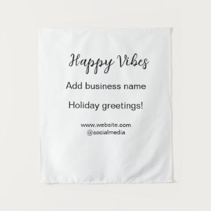 Happy vibes Weihnachtsfeiertage Grußgeschäft Wandteppich