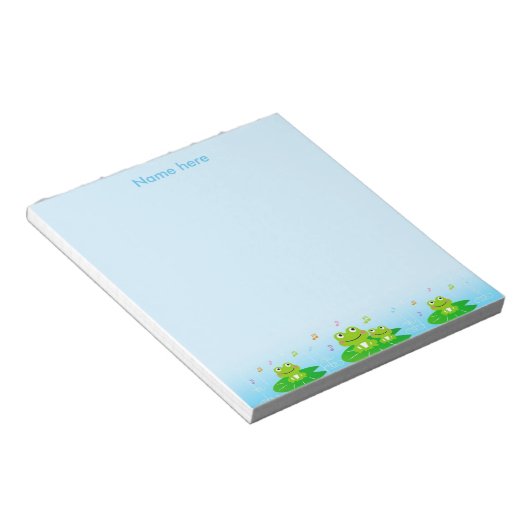 Happy Viel Glück Frogs Simple Notepad Notizblock (angewinkelt)