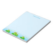 Happy Viel Glück Frogs Simple Notepad Notizblock (Rotiert)