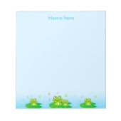Happy Viel Glück Frogs Simple Notepad Notizblock (Vorderseite)