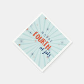 Happy Vierte Feuerwerke 4. Juli Party Napkins Serviette (Ecke)