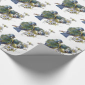 Happy Vintag Birds Geschenkpapier (Ecke)