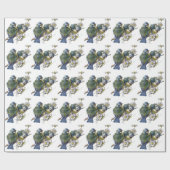 Happy Vintag Birds Geschenkpapier (Flach)