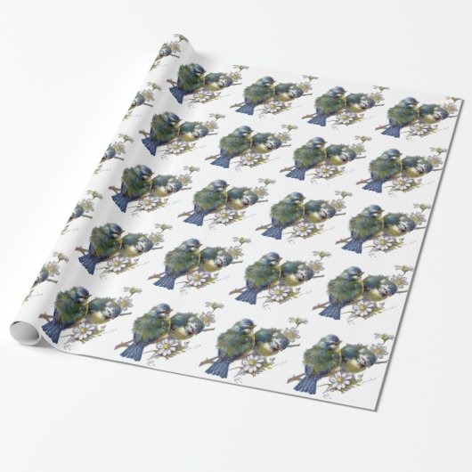 Happy Vintag Birds Geschenkpapier (Ungerollt)