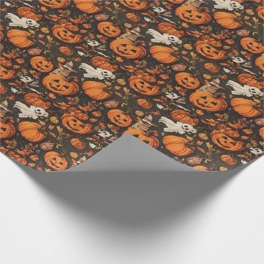 Happy Vintag Halloween Collection Geschenkpapier (Ecke)