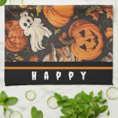 Happy Vintag Halloween Collection Geschirrtuch (Gefaltet)